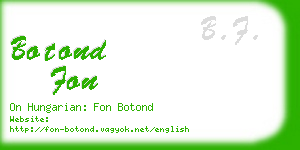 botond fon business card